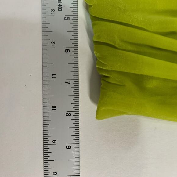 Zara S NEW Womens Ruched Chiffon Tub Top Tank Strapless Green Urban Modern - Picture 6 of 8